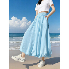 批发实拍花苞半身裙女2026春季新款高腰云朵裙中<b class='q'>长</b>款显瘦a字蓬蓬<b class='q'>裙子</b>