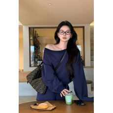 批发官图# 高级感欧货甜美气质独特<b class='q'>套装</b>长袖露肩上衣短裙子两件套