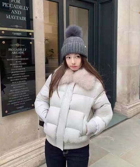 부드러운 바람 여우 모피 칼라 쇼트 스타일 면 의류 여성 가을 겨울 슬림해 보이는 두꺼운 스탠드 칼라 방풍 출퇴근 다용도 쇼트 스타일 면 의류