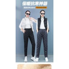 批发女款棉裤冬季加绒加厚雪地裤棉棉裤防风保暖羊羔绒