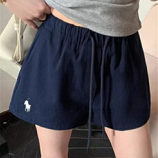 批发宽松a字短裤女<b class='q'>夏</b>季小个子高腰纯棉运动休闲亚麻阔腿裤裙裤子外穿