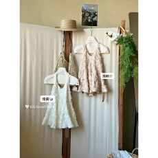 批发春夏新款浪漫氛围感立体花边吊带背心女温柔<b class='q'>显瘦</b>超好看小衫