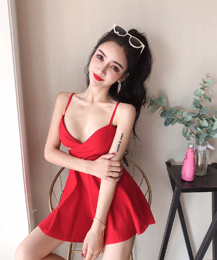 모델 실사 새로운 나이트 클럽 섹시함 깊은 V 넥 백리스 슬립 큰 진자 드레스