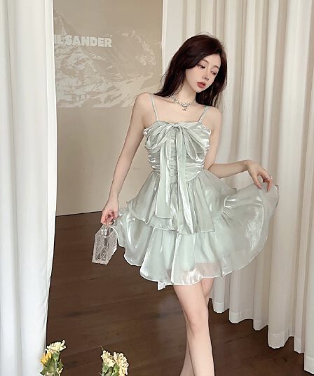 실사 물 녹색 품격 슈퍼 요정 좋은 플래시 민소매 오즈의 마법사 드레스