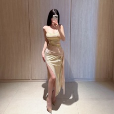 批发实拍性感长款包臀吊带打底<b class='q'>连衣裙</b>