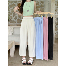 批发实拍2026夏装新款胖mm大码女时尚休闲九分裤遮胯显瘦哈伦裤