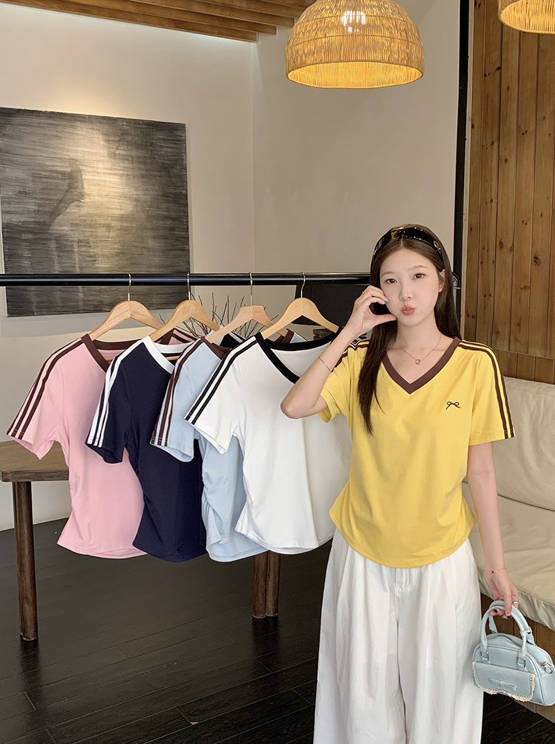 실사 2026 여름 드레스 새로운 지방 mm 빅 사이즈 여성 아메리칸 레트로 V넥 나비 매듭 달콤한 매운맛 곡선 반팔 맨위