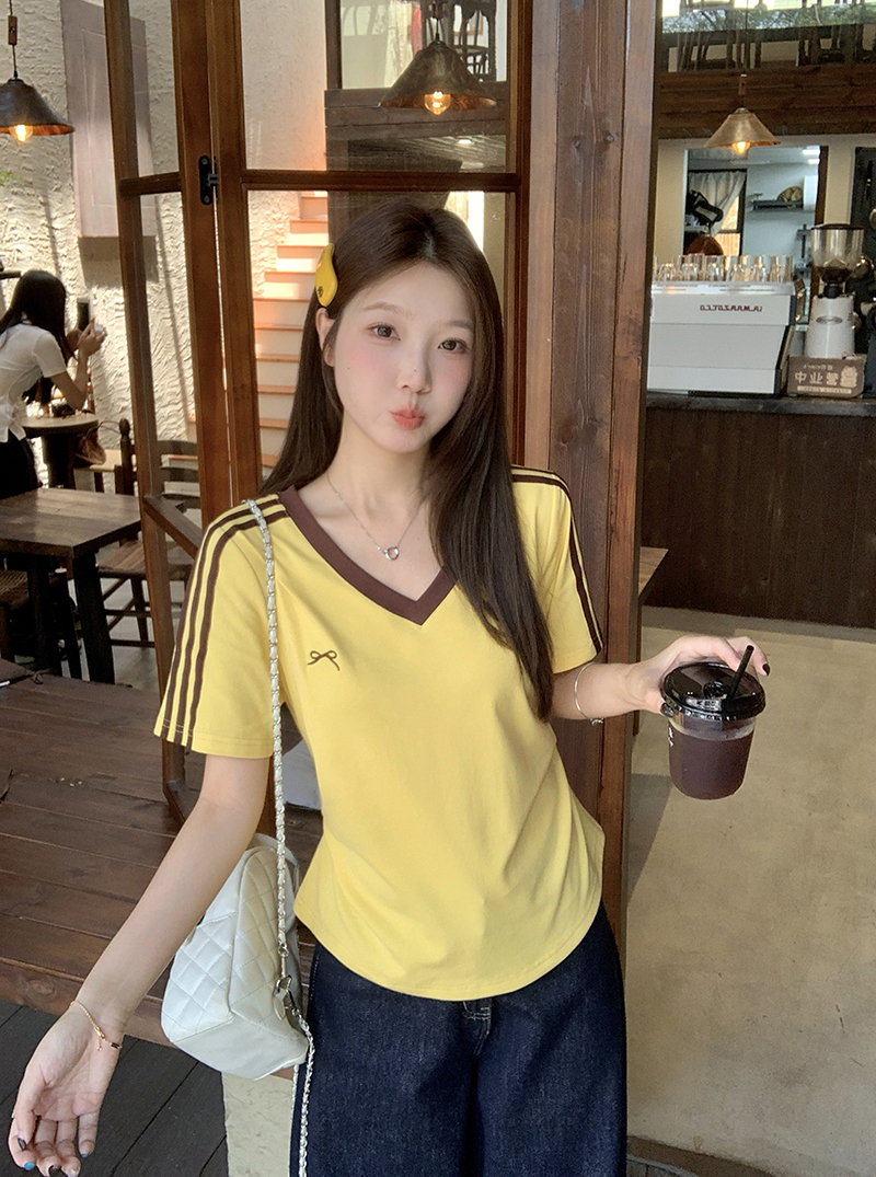 실사 2026 여름 드레스 새로운 지방 mm 빅 사이즈 여성 아메리칸 레트로 V넥 나비 매듭 달콤한 매운맛 곡선 반팔 맨위