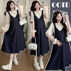 批发实拍透气<b class='q'>莫代尔</b>T恤+前后V领显瘦气质波点V领A字裙韩版<b class='q'>连衣裙</b>