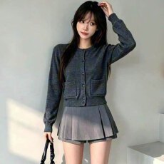 批发<b class='q'>韩版</b>针织<b class='q'>开衫</b>女秋冬2026年气质小香风毛衣外套