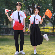 批发实拍 情侣装学生<b class='q'>班</b><b class='q'>服</b>礼<b class='q'>服</b>合唱演出<b class='q'>服</b> 衬衣领带40，女裙32，男裤20