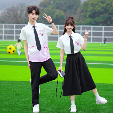 批发实拍 情侣装学生班服礼服合唱演出服 <b class='q'>衬衣</b>领带40，女裙32，<b class='q'>男</b>裤20