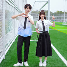 批发实拍 情侣装学生班服礼服合唱演出服 <b class='q'>衬衣</b>领带40，女裙32，<b class='q'>男</b>裤20