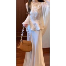 批发实拍开春穿搭套装裙女新中式国风连衣裙子独特绝美高级三件套