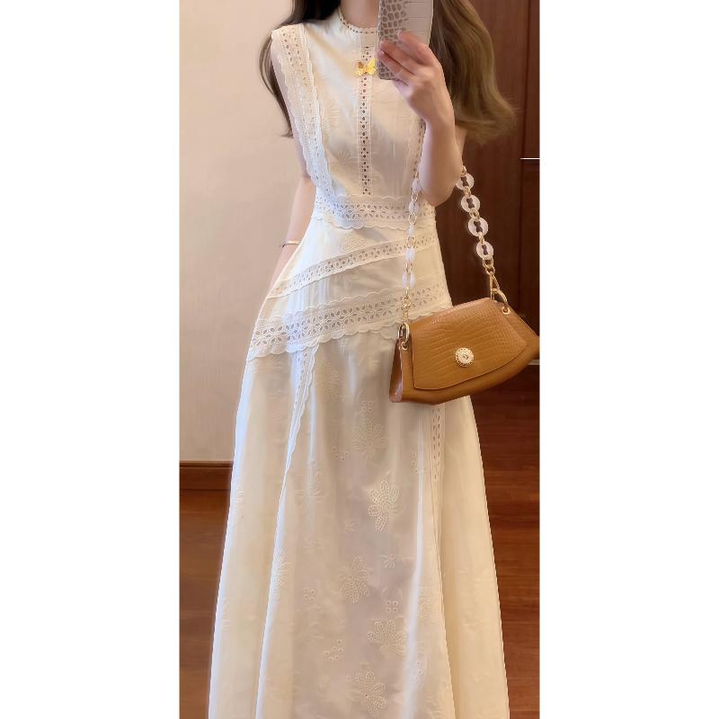 실사 프랑스식 부드러운 바람 조끼 원피스 작은 대중 패션 품격 허리 수축 몸매 가꾸기 요정 치마 2026 여름