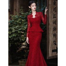 批发蕾丝<b class='q'>敬酒</b>服2026新款高级感新娘订婚<b class='q'>礼服</b>裙女高端轻奢结婚回门便装