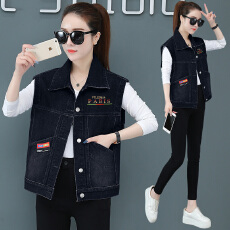 批发2026春夏新品<b class='q'>牛仔</b><b class='q'>马甲</b>女短款百搭大口袋无袖<b class='q'>背心</b>宽松坎肩<b class='q'>马夹</b>外套