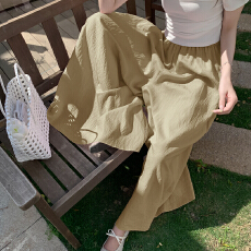批发棉麻阔腿裤女高腰垂感小个子国风宽松长裤子夏季胖mm<b class='q'>大码</b>显瘦<b class='q'>裙裤</b>