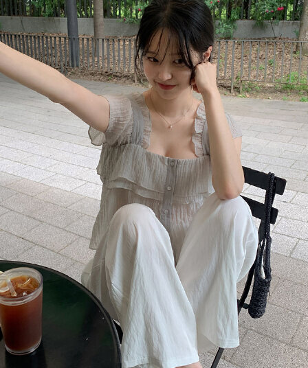 있음 선적 chic 한국 스타일 마이크로 ~을 통해 슬립 싱글 줄 버튼 셔츠