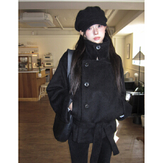 批发已出货 加色  chic 韩版 加棉加厚毛呢保暖外套