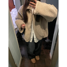 批发chic 韩版 羊羔毛加棉加厚外套