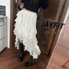 批发chic 韩版不规则 <b class='q'>蕾丝</b>花朵半身裙