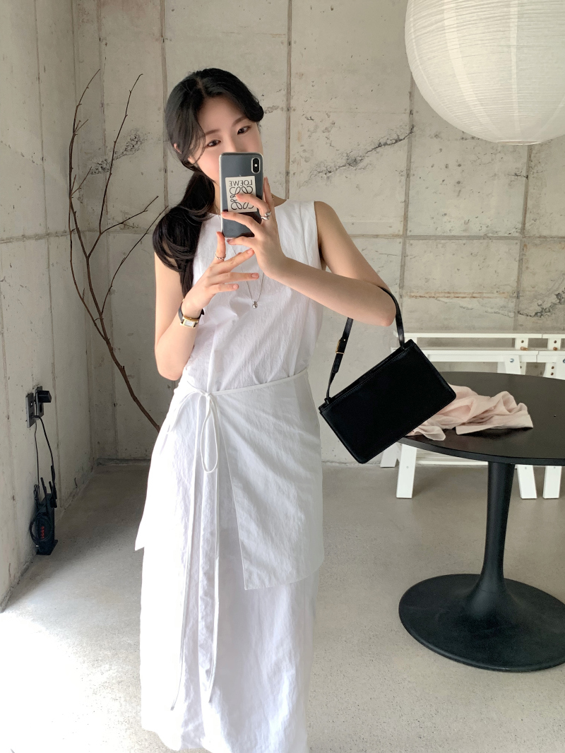 chic 한국 스타일 캐주얼 투피스 드레스