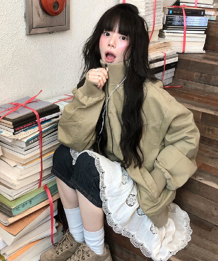 있음 선적 chic 좋은 품질 한국 스타일 야구 외투