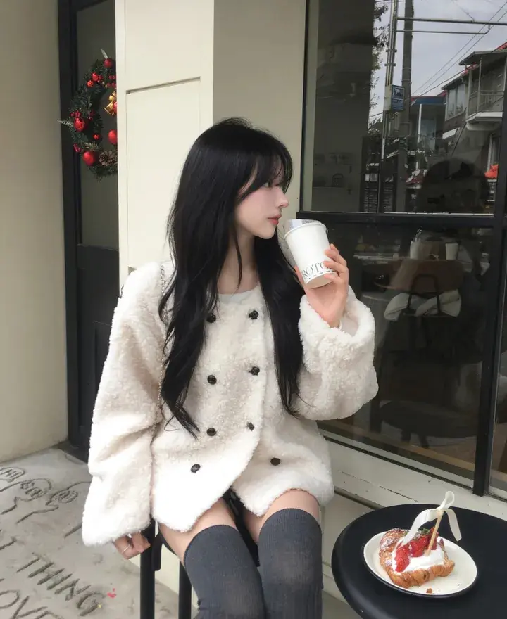 더블 버튼 플리스 아우터 상세 이미지 6