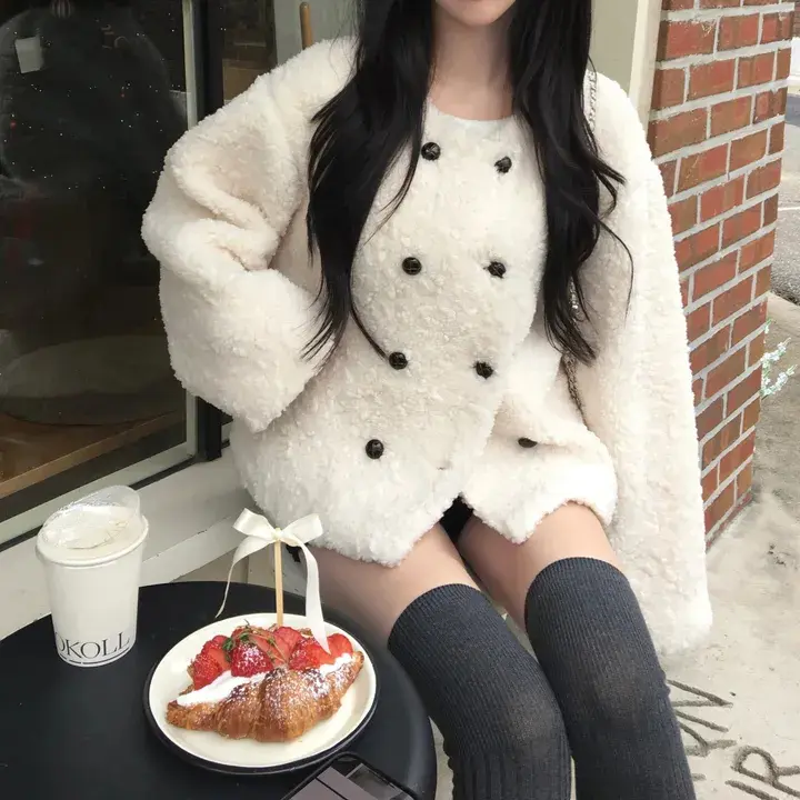 더블 버튼 플리스 아우터 상세 이미지 8