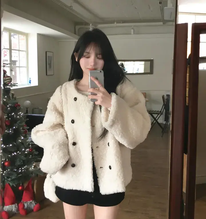 더블 버튼 플리스 아우터 상세 이미지 13