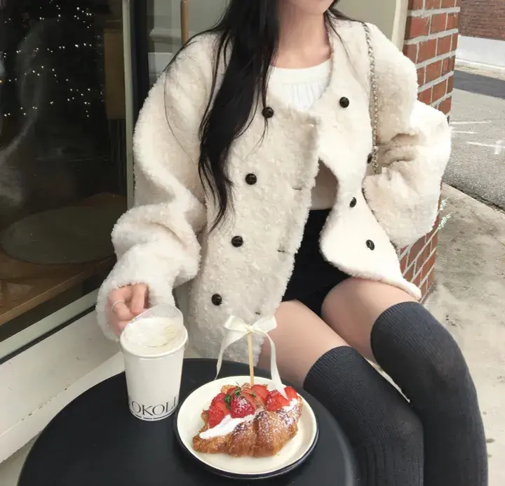 더블 버튼 플리스 아우터 상세 이미지 24