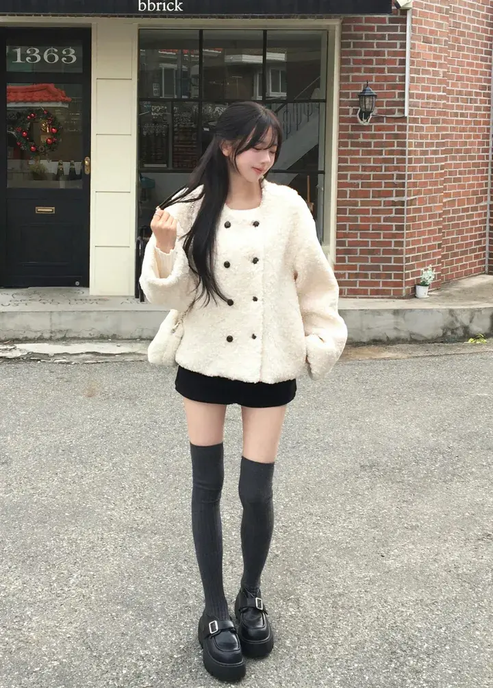 더블 버튼 플리스 아우터 상세 이미지 29