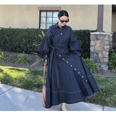 批发设计感优雅长款<b class='q'>连衣裙</b>