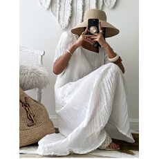 批发法式优雅气质长款连衣裙