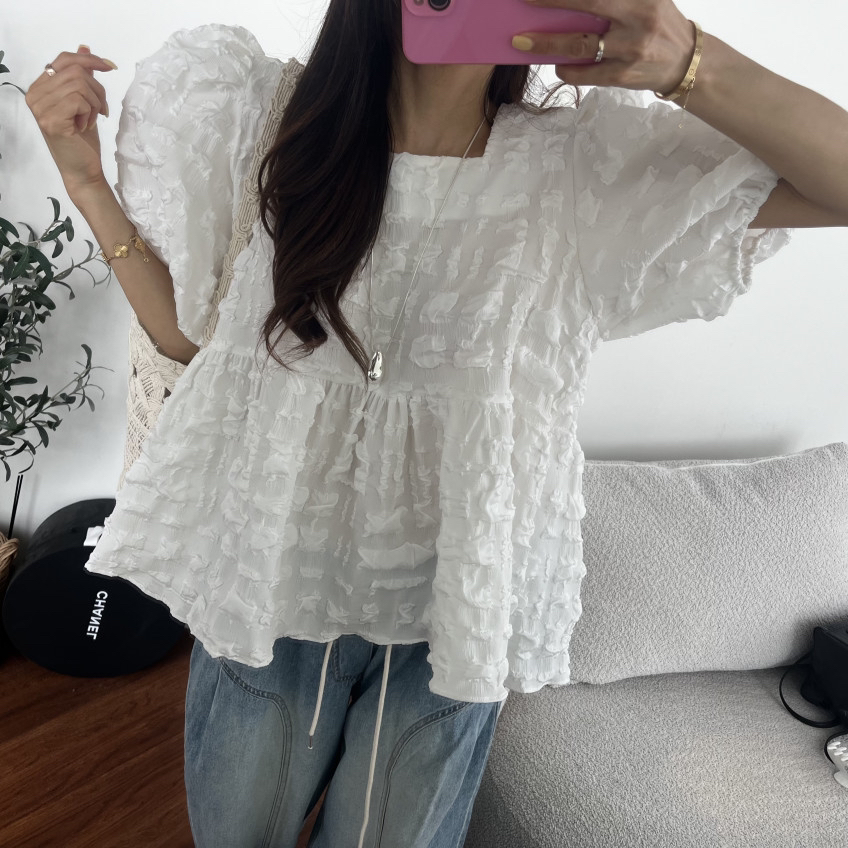 한 스타일 3 차원 꽃 백 잡아라. 의류