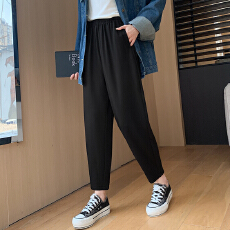 批发春夏高腰垂感阔腿裤胖<b class='q'>MM</b>遮肉显瘦大码梨型身材百搭<b class='q'>休闲裤</b><b class='q'>女</b>装裤子