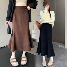 批发大码高腰A字半身裙女春<b class='q'>秋</b>梨型身材垂感鱼尾裙胖MM遮肚子显瘦裙子