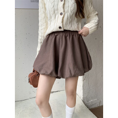 批发花苞短裤女春季高腰a字<b class='q'>半身</b>裙裤休闲泡泡a字裤裙