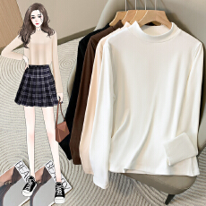 批发实价半高领德绒针织打底衫女<b class='q'>秋</b>冬修身内搭毛衣套头衫