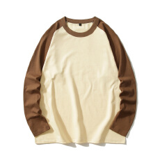 批发美式280g纯棉内搭圆领长袖日系t恤卫衣男女潮牌宽松打底衫加厚款
