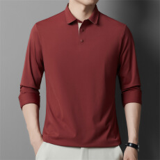 批发秋冬雅戈尓高档冰丝长袖<b class='q'>T</b><b class='q'>恤</b><b class='q'>男士</b><b class='q'>中年</b>休闲纯色POLO衫