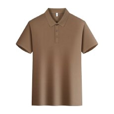 批发男士短袖POLO衫夏季新款翻领纯色精仿棉210克半袖休闲商务上