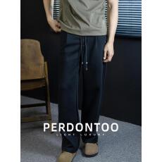 批发<b class='q'>美式</b>微阔弯刀裤耐磨抗皱<b class='q'>休闲</b>直筒裤弹力抽绳设计