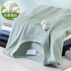 批发桑蚕丝冰丝短袖<b class='q'>T</b><b class='q'>恤</b>青年夏季宽松凉感高级感半袖薄款速干上衣男