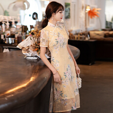 批发旗袍年新款女春夏改良版中国风<b class='q'>连衣裙</b>年轻款气质高端