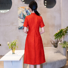 批发实拍红色旗袍女新款2026新款夏季高考送考改良日常可穿