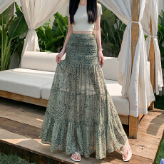 批发<b class='q'>实拍</b>夏碎花雪纺包臀裙女2026新款韩系甜美气质显瘦中长两穿半身裙