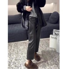 批发皮裤女秋冬2025新款pu哑光高腰显瘦小个子九分哈伦烟管直筒裤