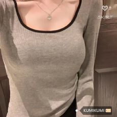 批发带胸垫   磨毛加厚长袖修身T恤<b class='q'>女装</b>冬季带胸垫内搭打底衫短款上衣